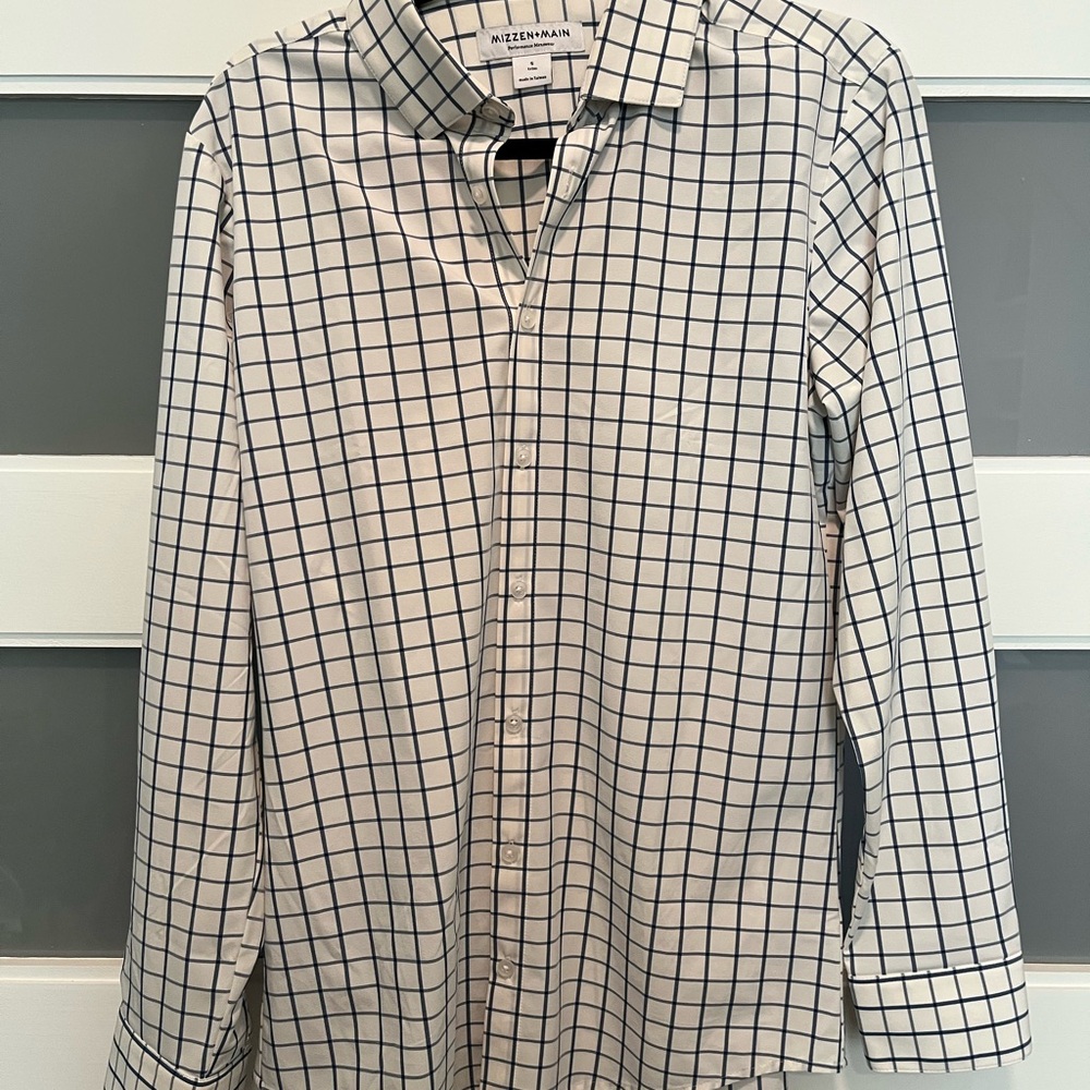 Mizzen+Main White Casual Button Down Shirt
